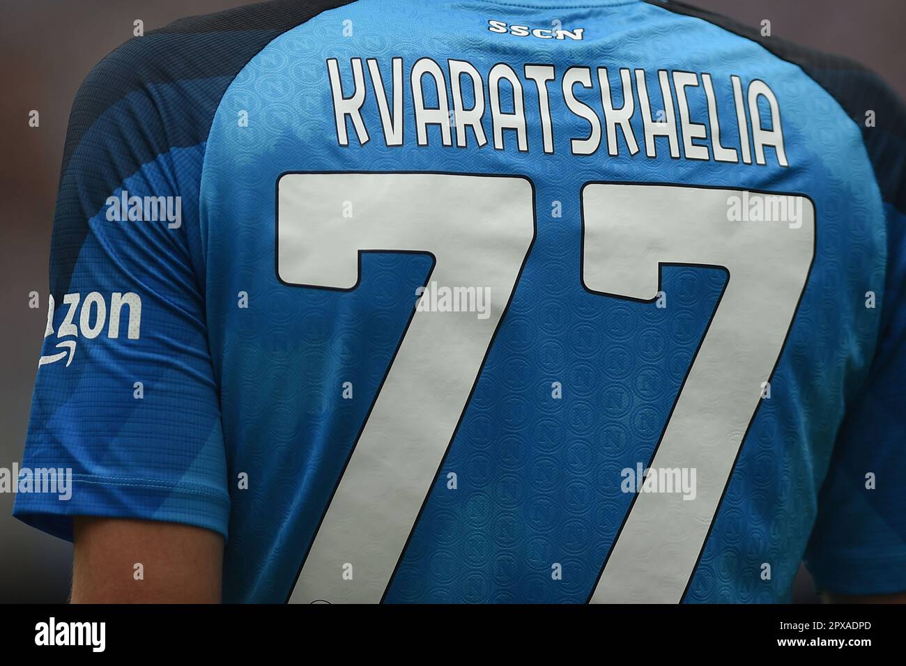 Naples, Italy. 30 Apr, 2023. Close up of Khvicha Kvaratskhelia of 