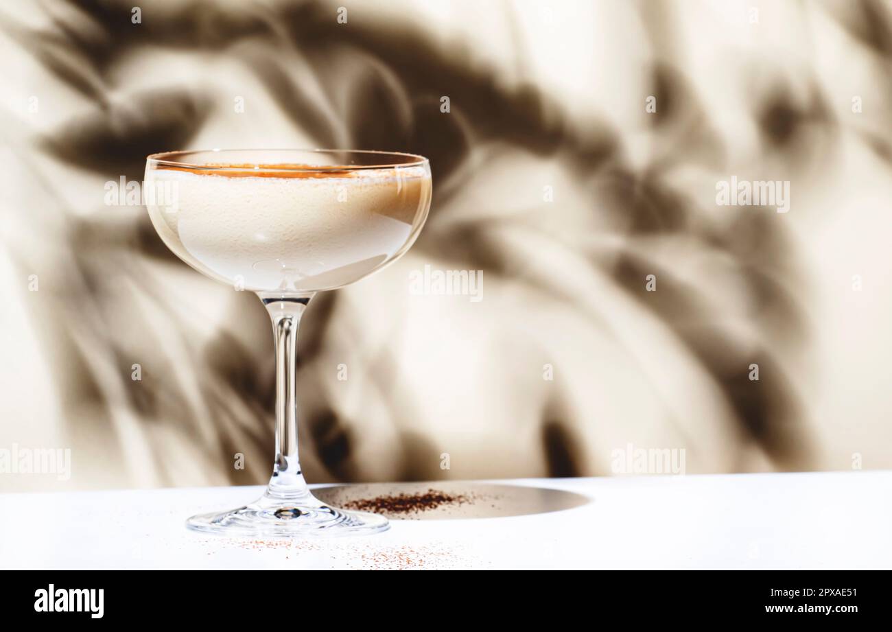Brandy alexander alcoholic cocktail with cognac, cocoa liquor, cream ...