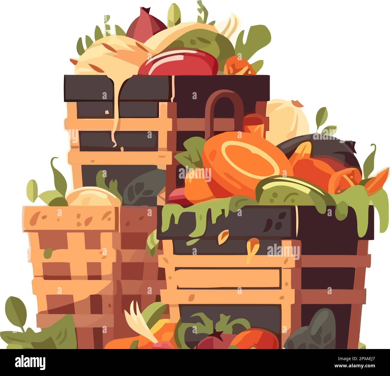 Fresh organic vegetables for healthy eating Stock Vector Image & Art ...