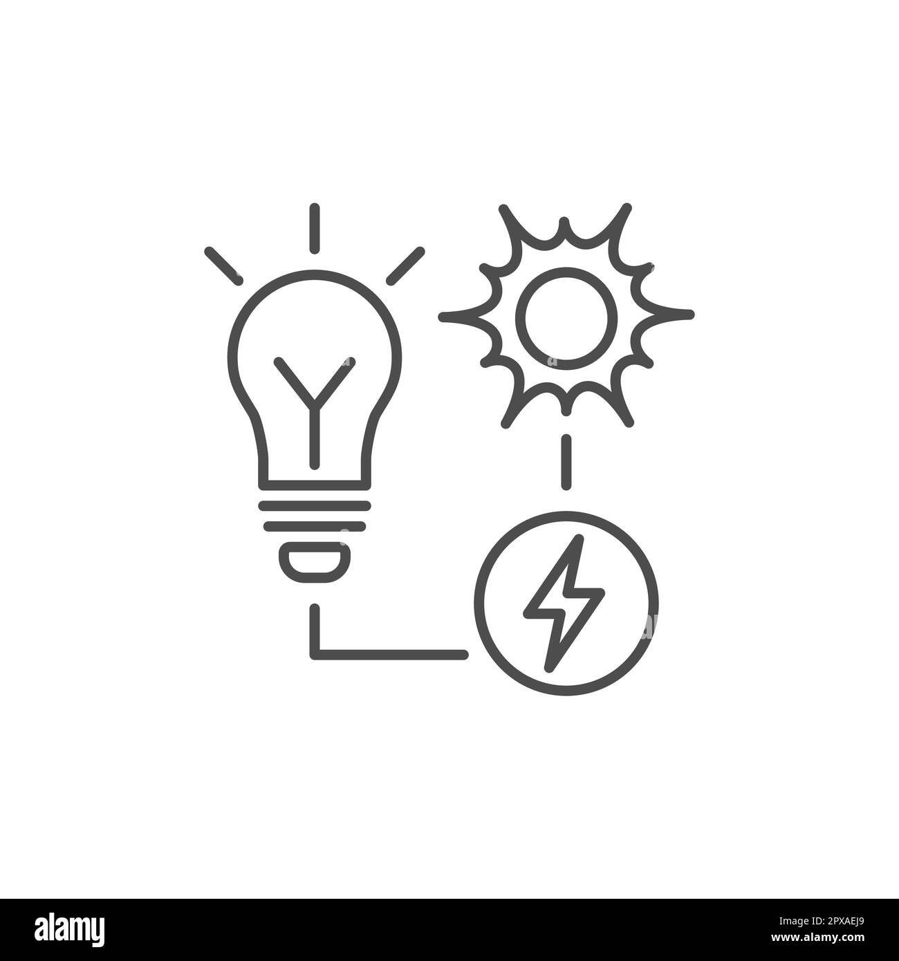Solar energy related vector linear icon Stock Vector Image & Art - Alamy