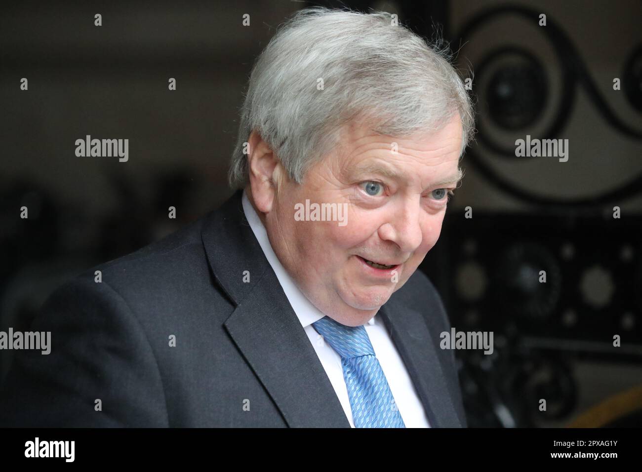 London, UK. 2nd May, 2023. Lord True, Leader of the House of Lords arrives for the Cabinet Meeting Downing Street No 10. Credit: Uwe Deffner/Alamy Live News Stock Photo