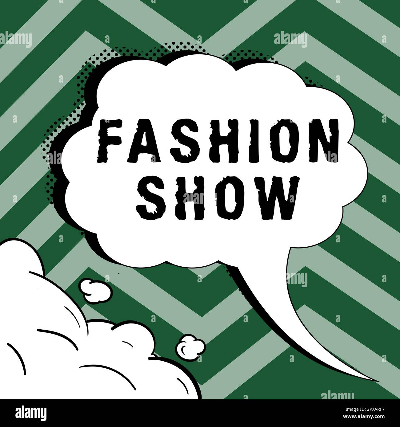 Text showing inspiration Fashion Show, Word Written on exibition that