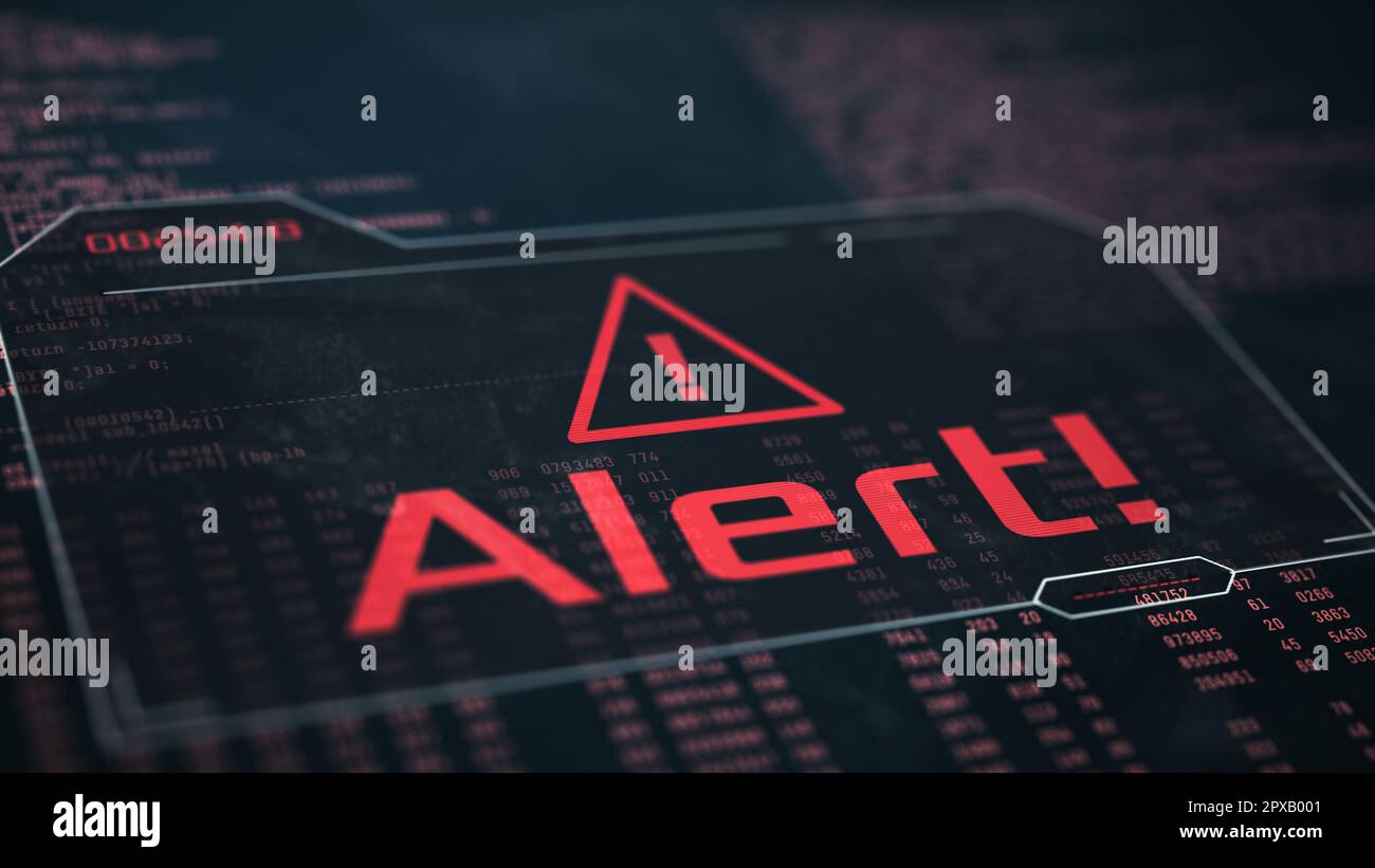 Computer Warnbing Sign Digital warning sign flashing text hi-res stock photography and images ...