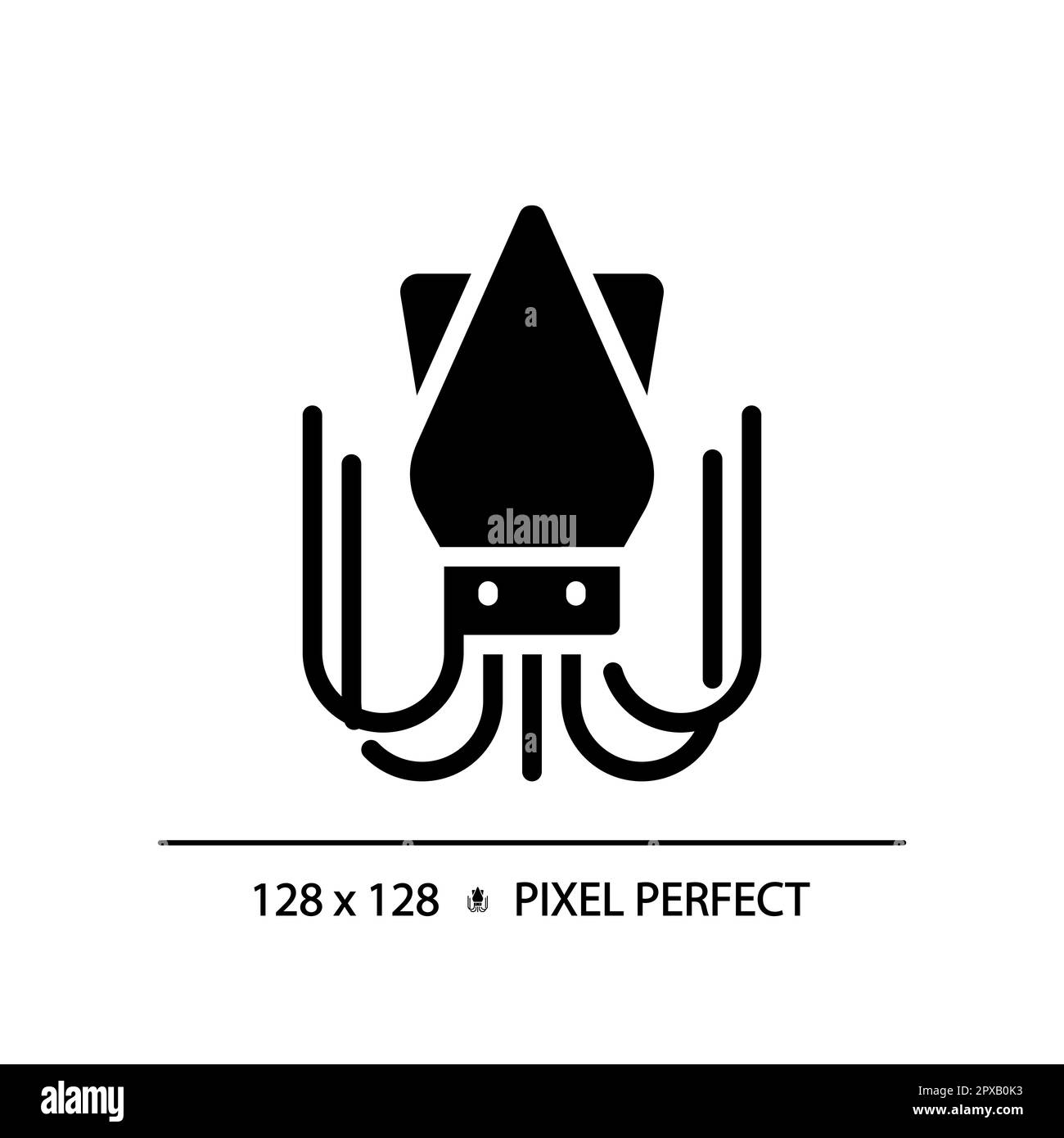 Seafood pixel perfect black glyph icon Stock Vector Image & Art - Alamy
