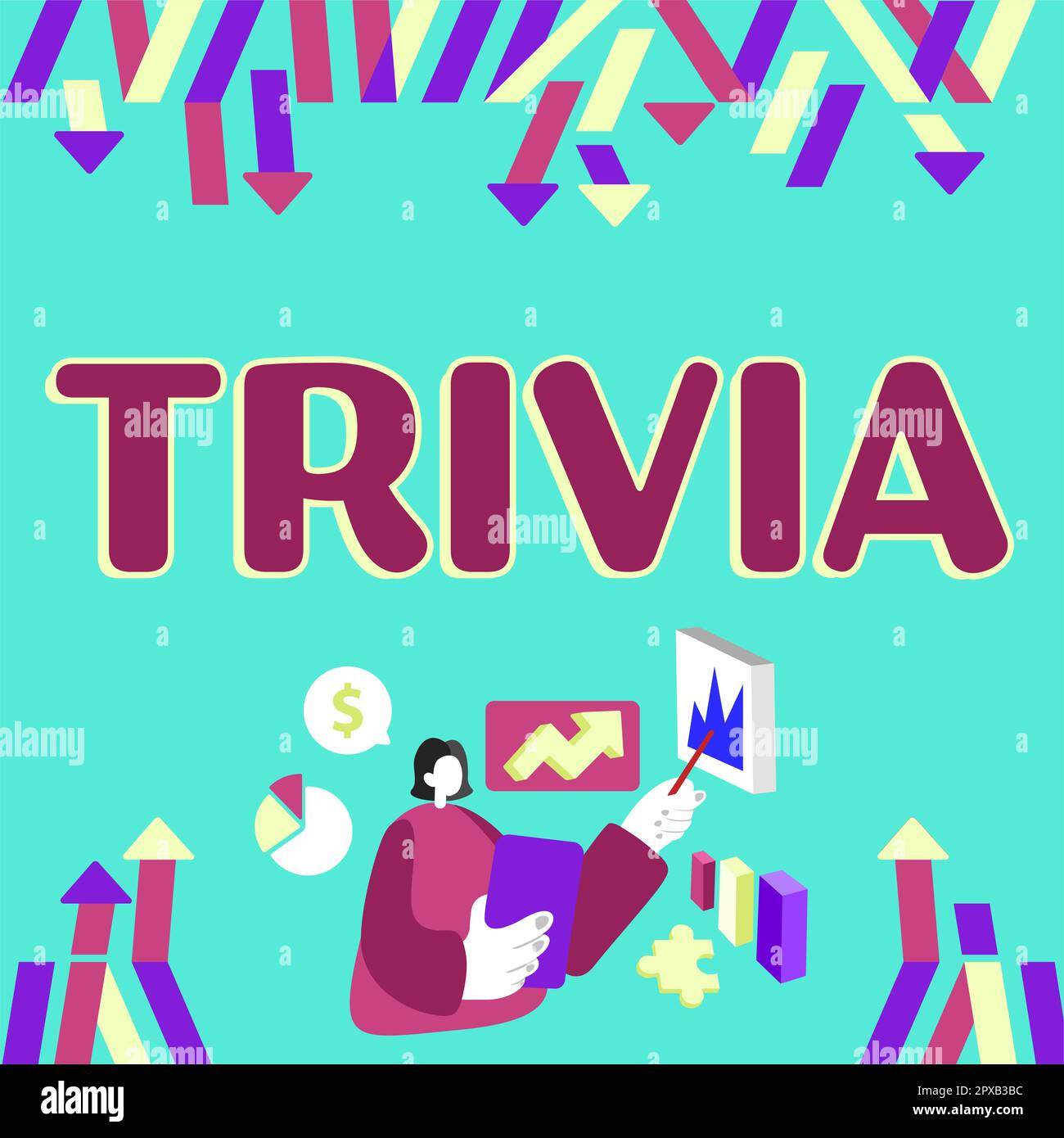 Conceptual display Trivia, Business overview details considerations pieces information little