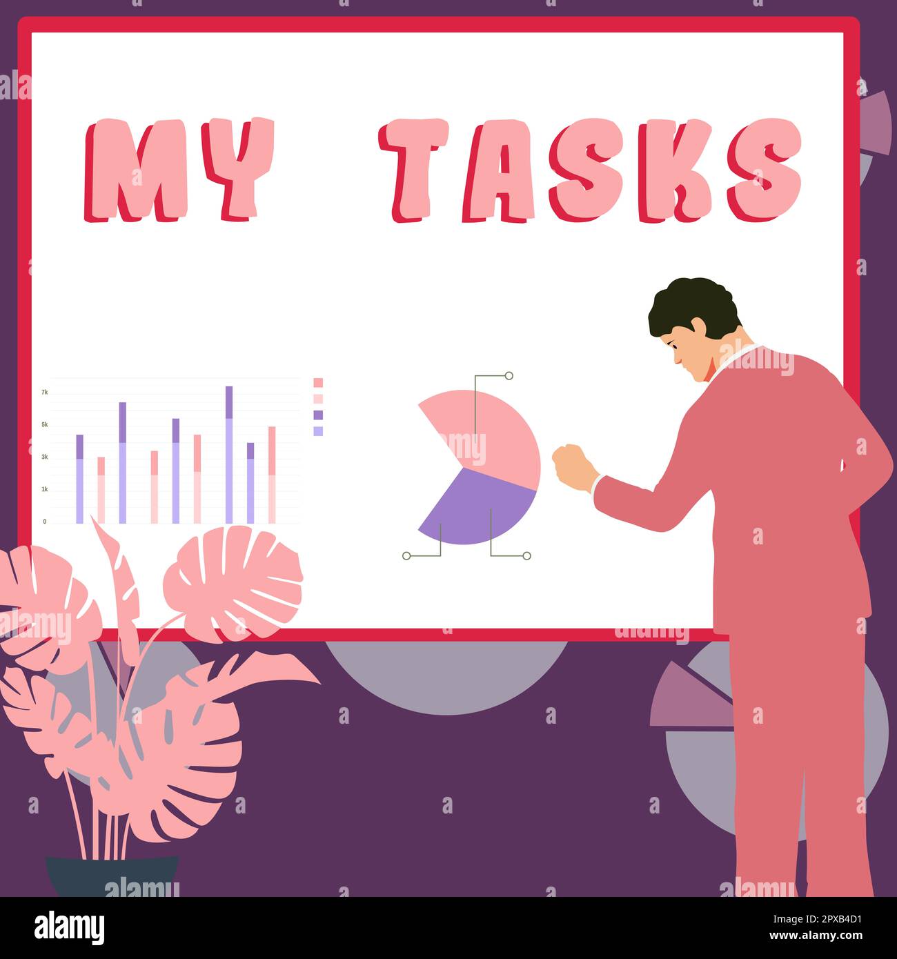 Conceptual caption My Tasks, Business showcase assigned piece of work ...