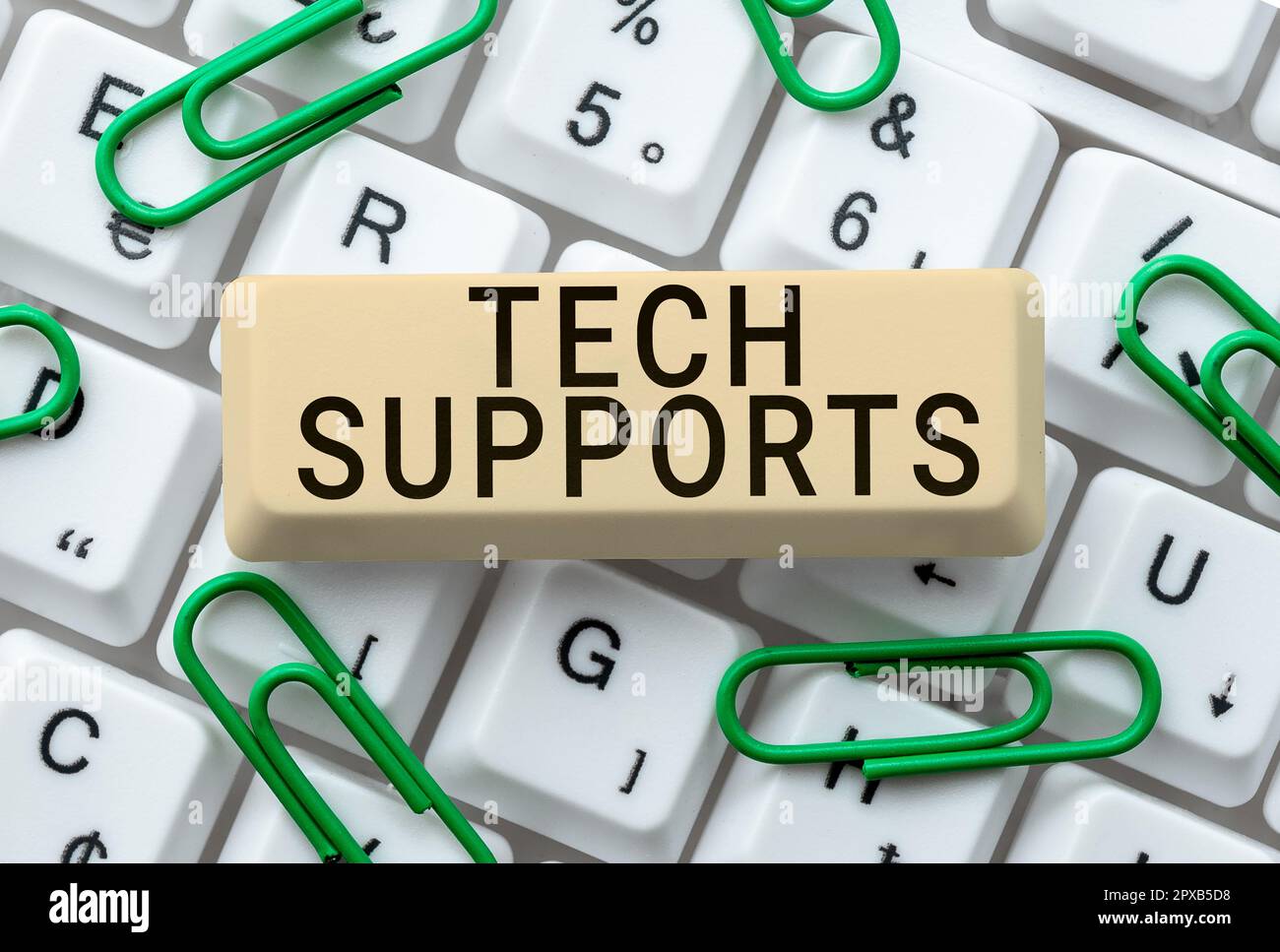 Conceptual caption Tech Supports, Word Written on Help given by ...