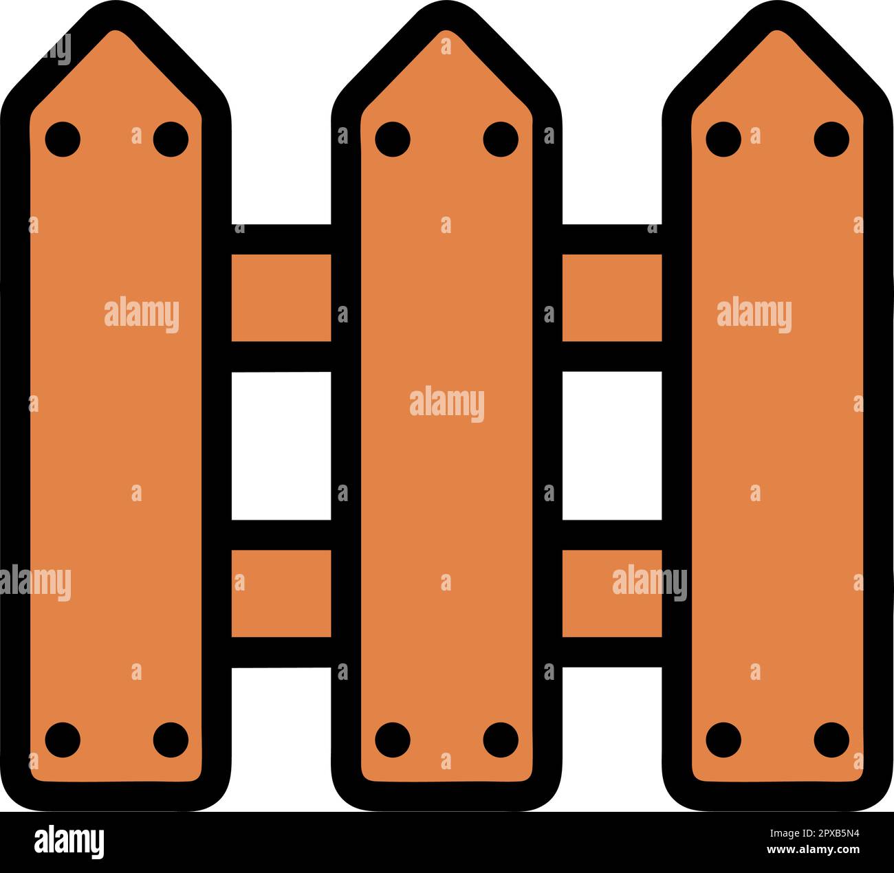wooden fence vector illustration Stock Vector Image & Art - Alamy