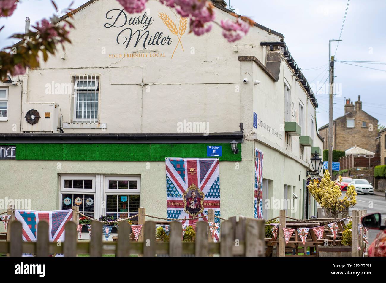 Brighouse, West Yorkshire, UK. 02nd May, 2023. The Dusty Miller pub
