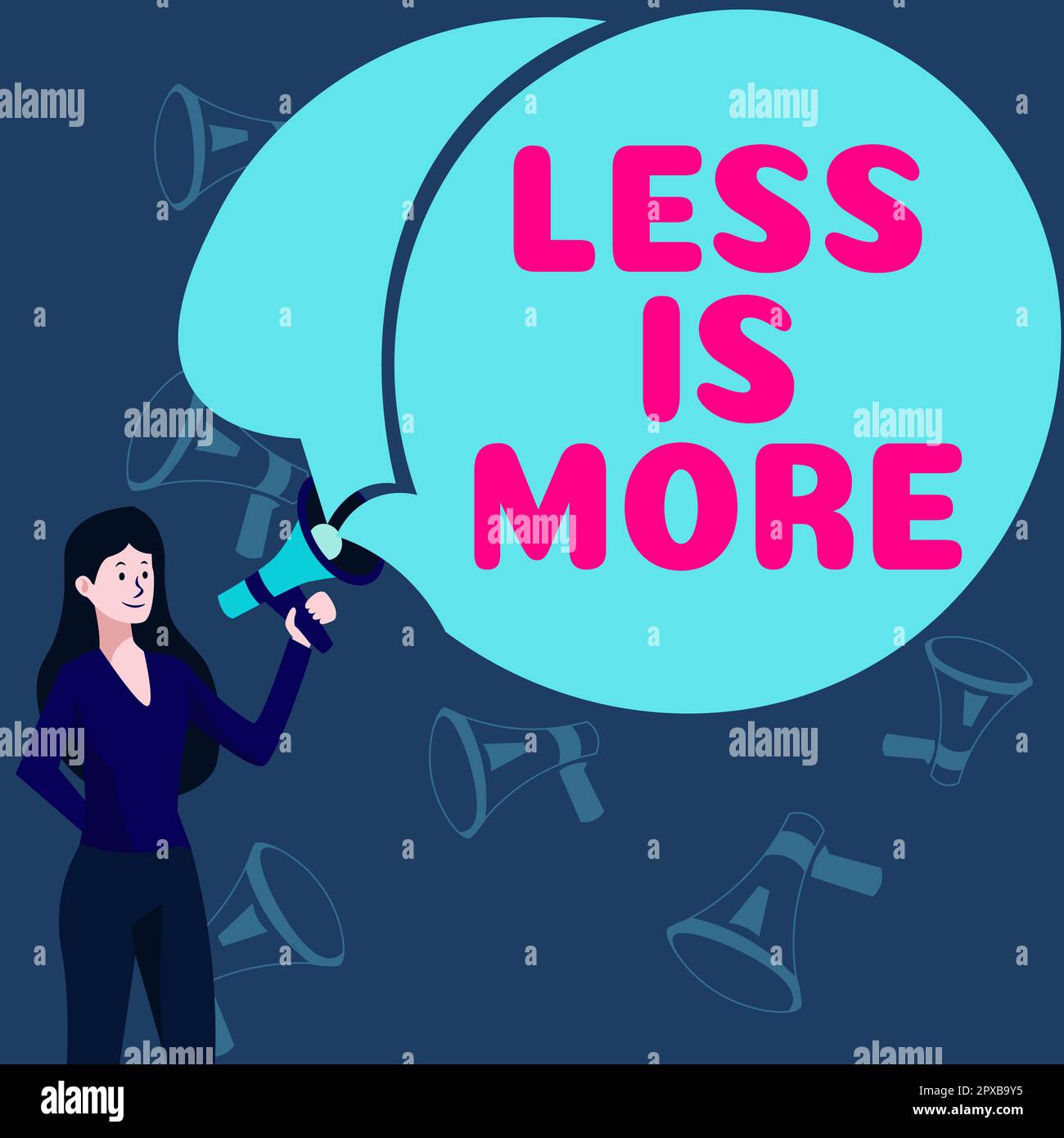 Conceptual caption Less Is More, Word Written on Minimalist approach to ...