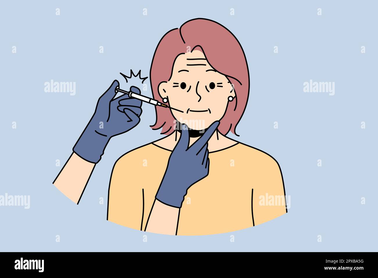 Botox injection outline hi-res stock photography and images - Alamy