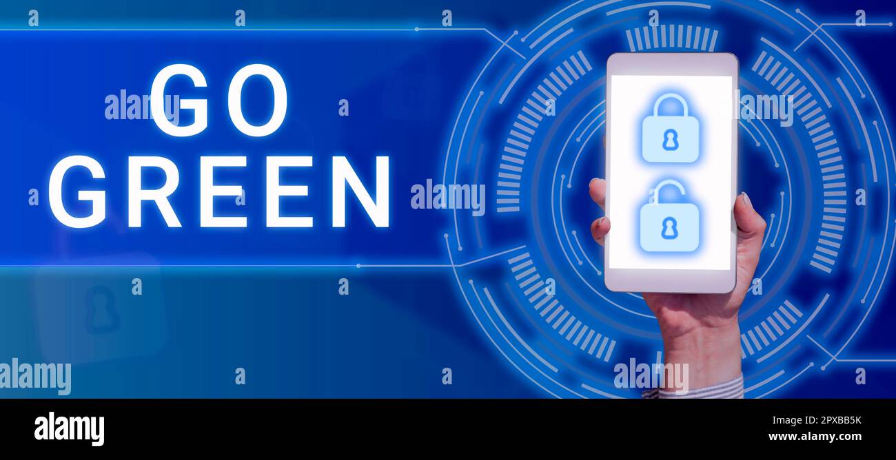 Writing displaying text Go Green, Concept meaning making more