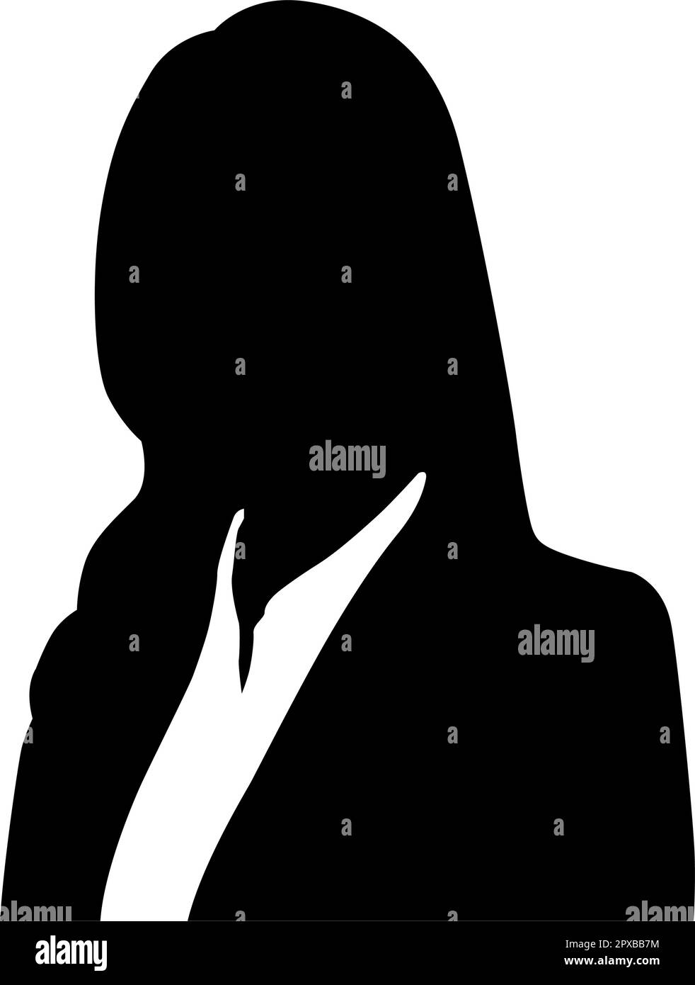 Silhouette vector icon of the upper body of several business woman