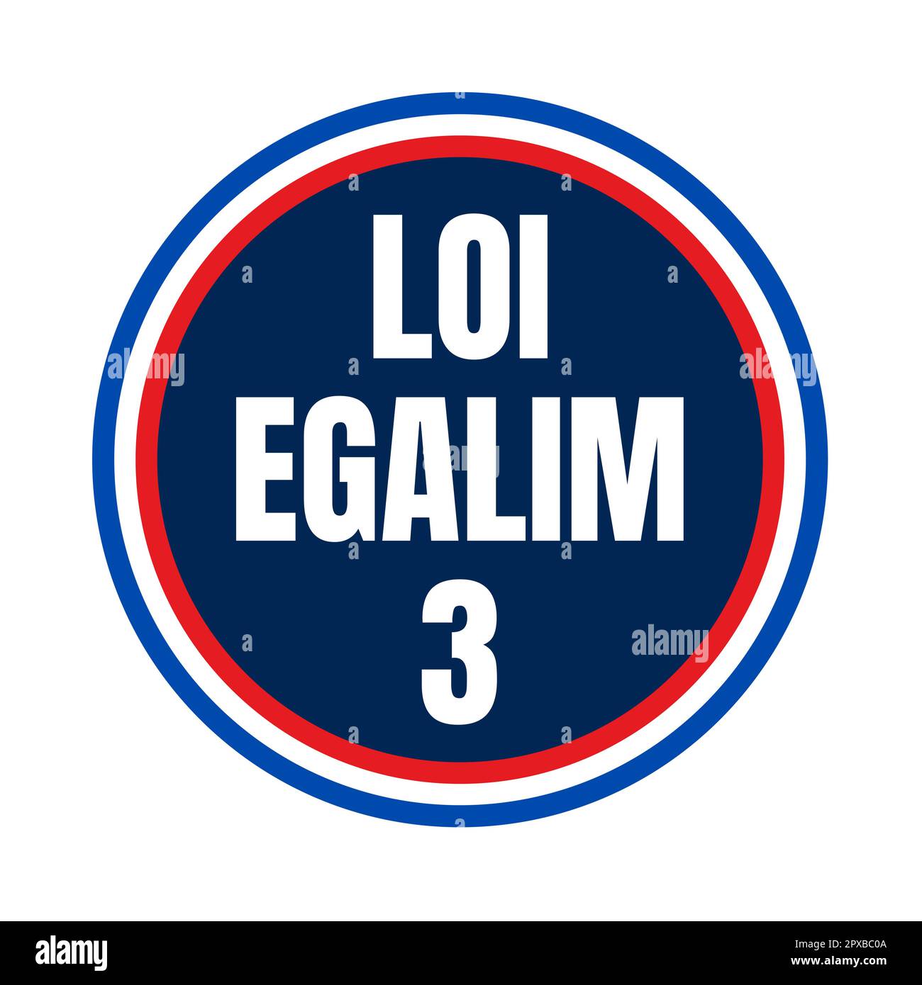 Egalim 3 law symbol in France called loi egalim 3 in French language