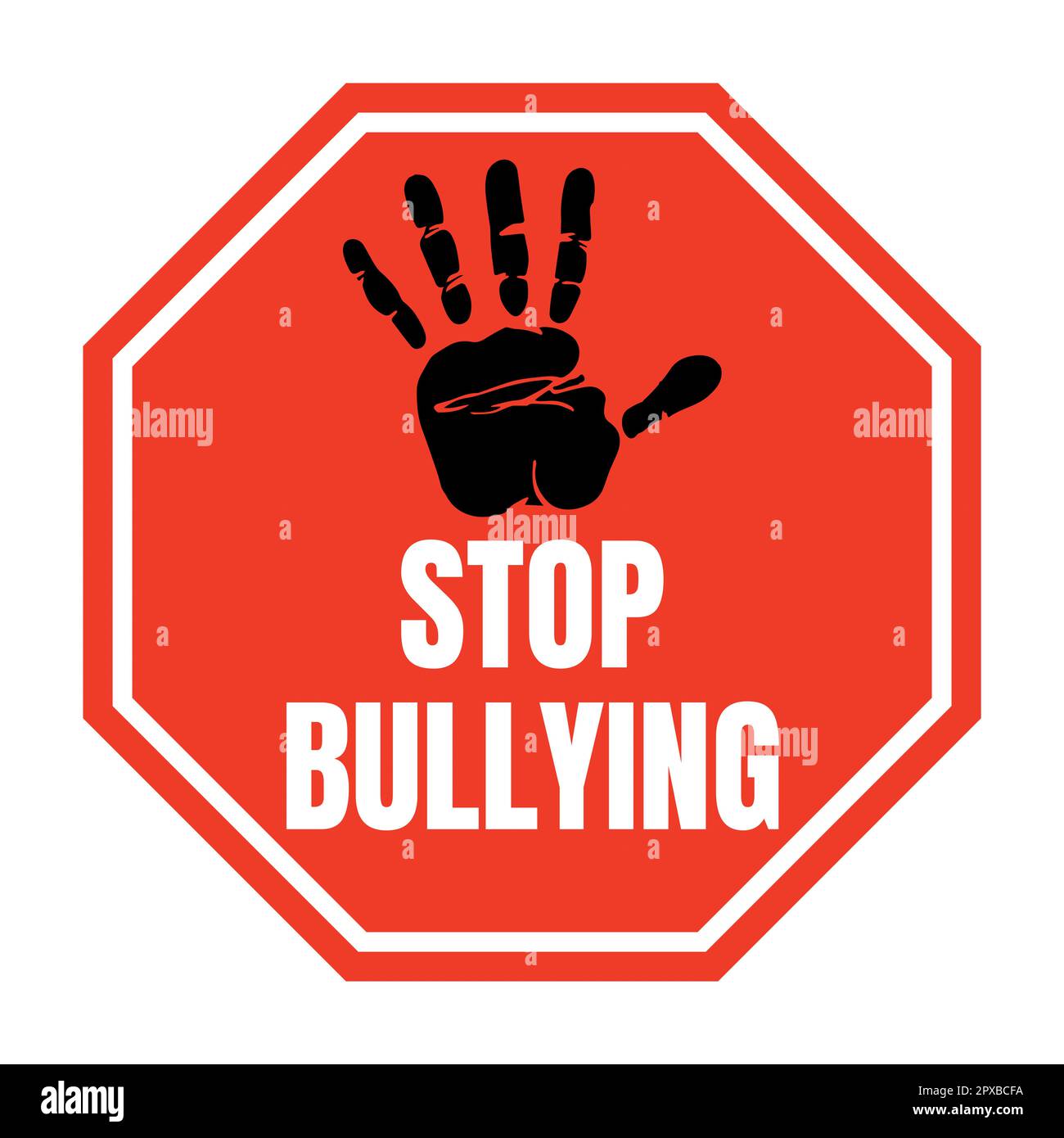 Stop bullying symbol icon Stock Photo - Alamy