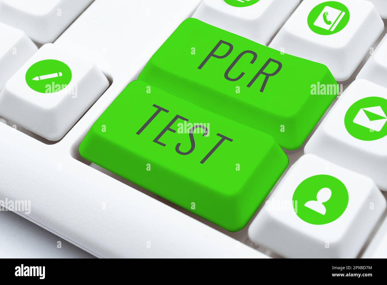 Conceptual display Pcr Test, Business idea qualitative detection of