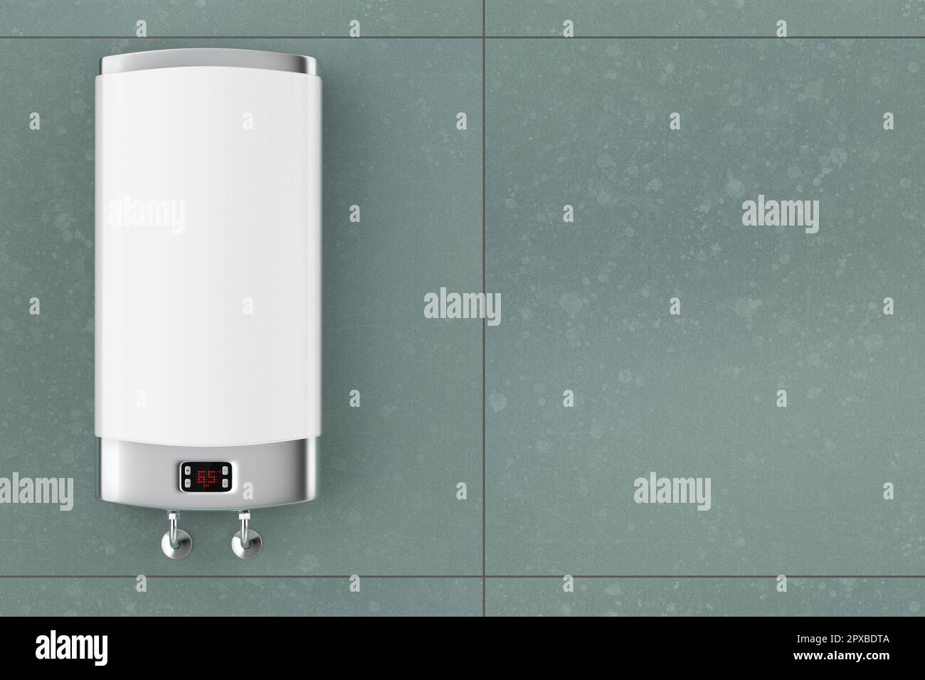 Electric storage water heater in the bathroom, front view Stock Photo Alamy
