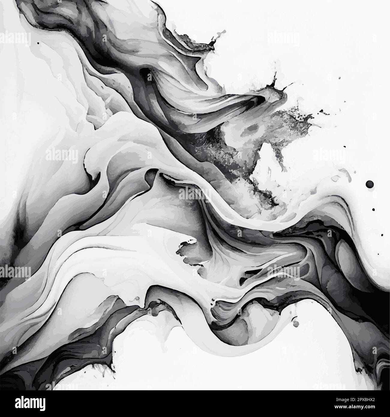 Marble texture design, colorful black white gray marble surface, curved