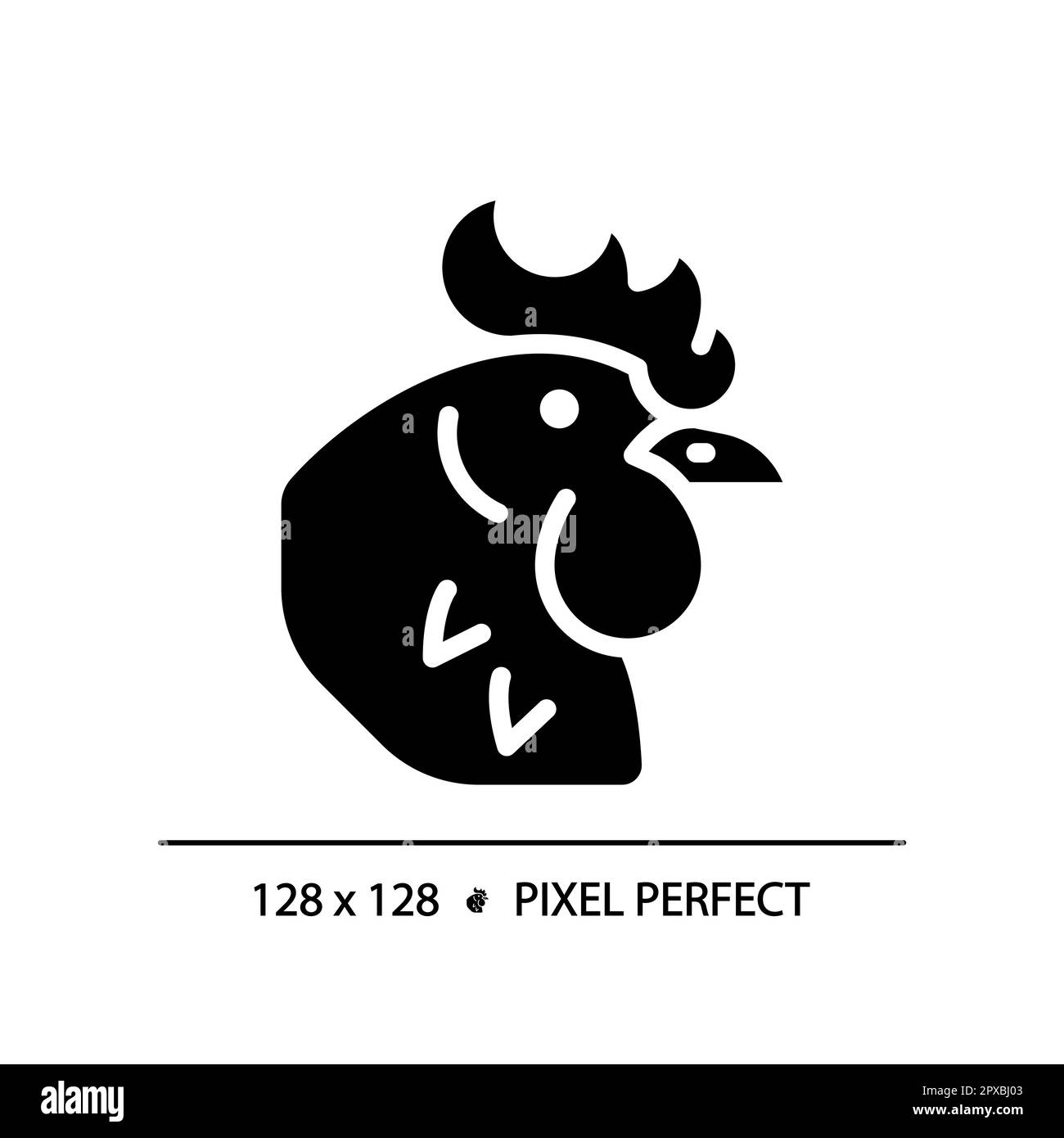 Poultry pixel perfect black glyph icon Stock Vector Image & Art - Alamy