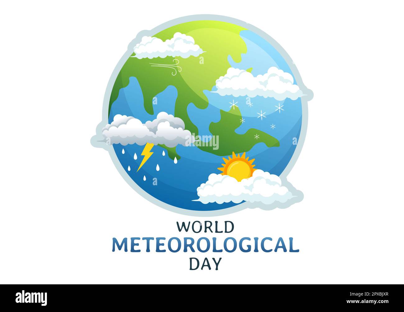 World Meteorological Day Illustration with Meteorology Science and ...