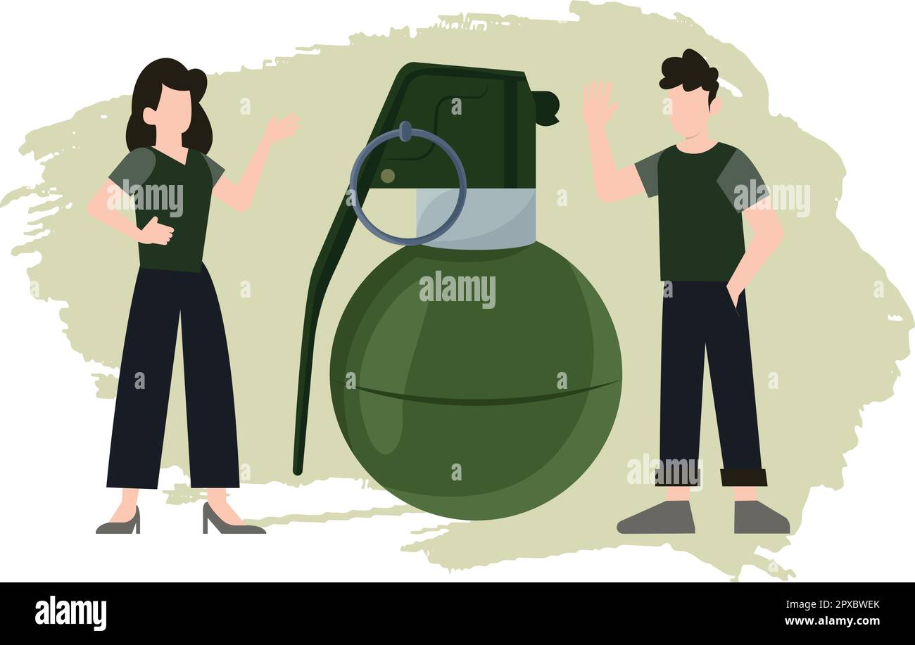Vintage hand grenade Stock Vector Images - Alamy