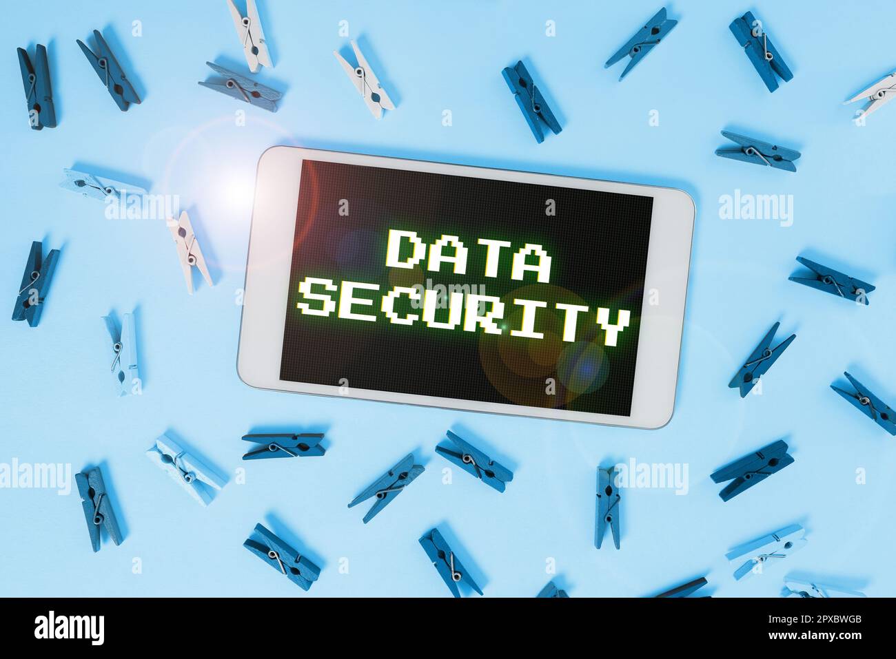 Sign displaying Data Security, Business concept Confidentiality Disk Encryption Backups Password Shielding Stock Photo