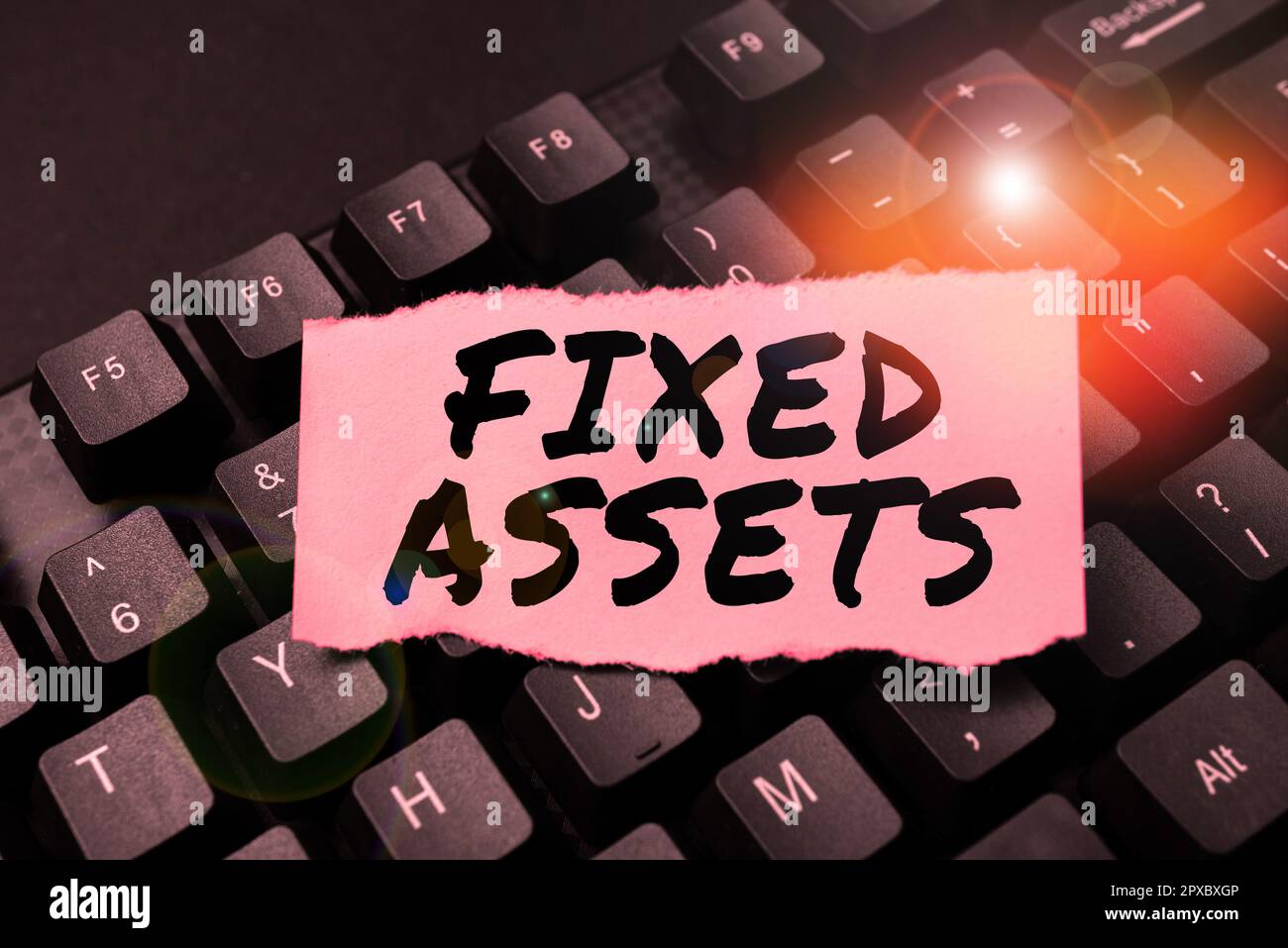 Sign displaying Fixed Assets, Concept longterm tangible piece