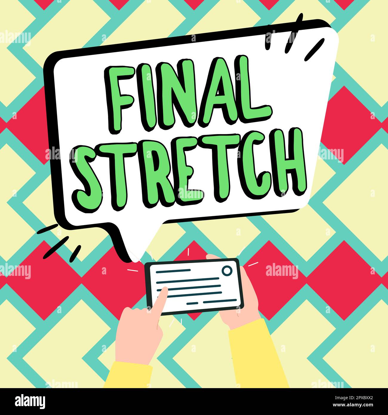 Writing displaying text Final Stretch, Concept meaning Last Leg ...