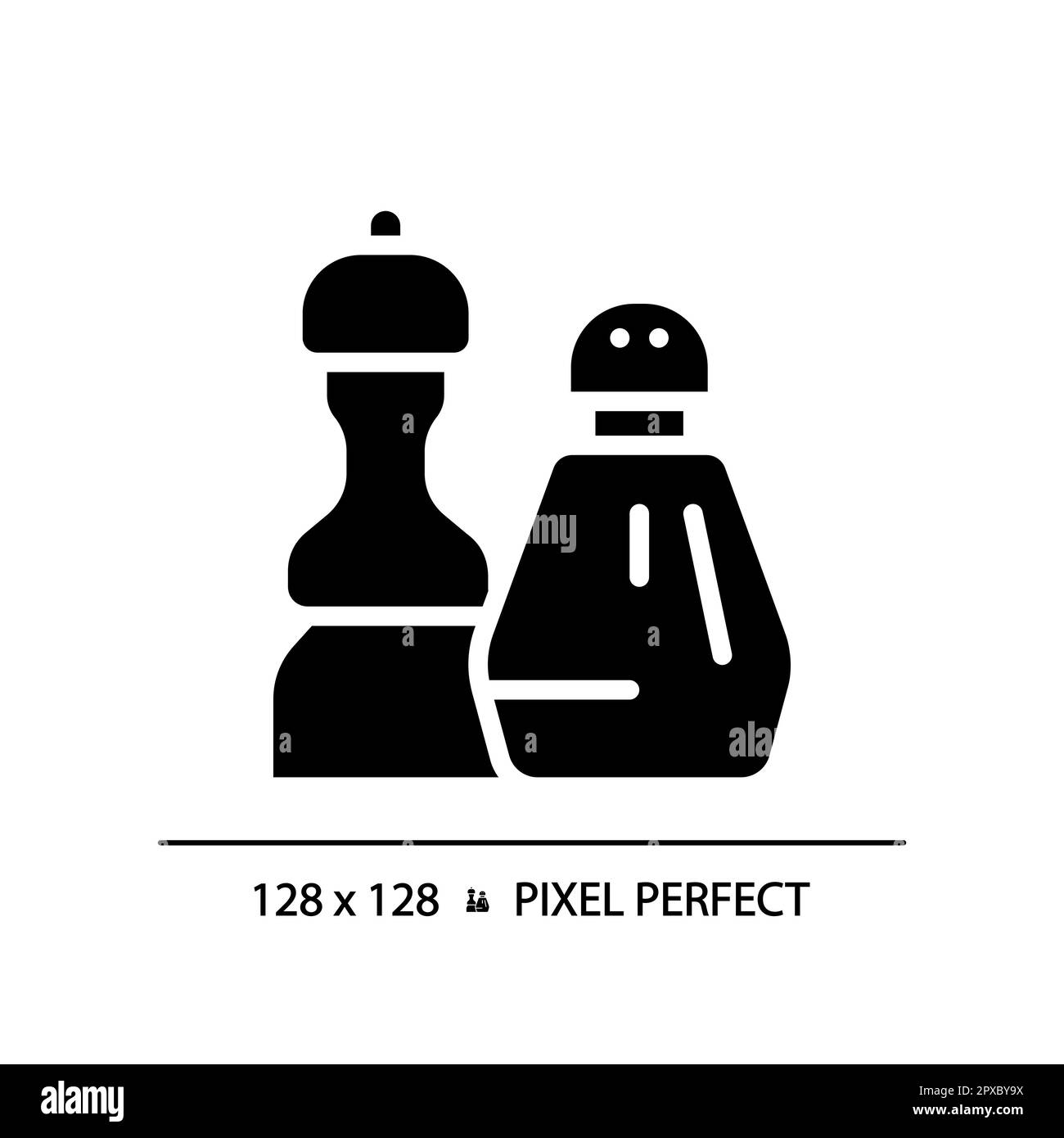 Condiments pixel perfect black glyph icon Stock Vector Image & Art - Alamy
