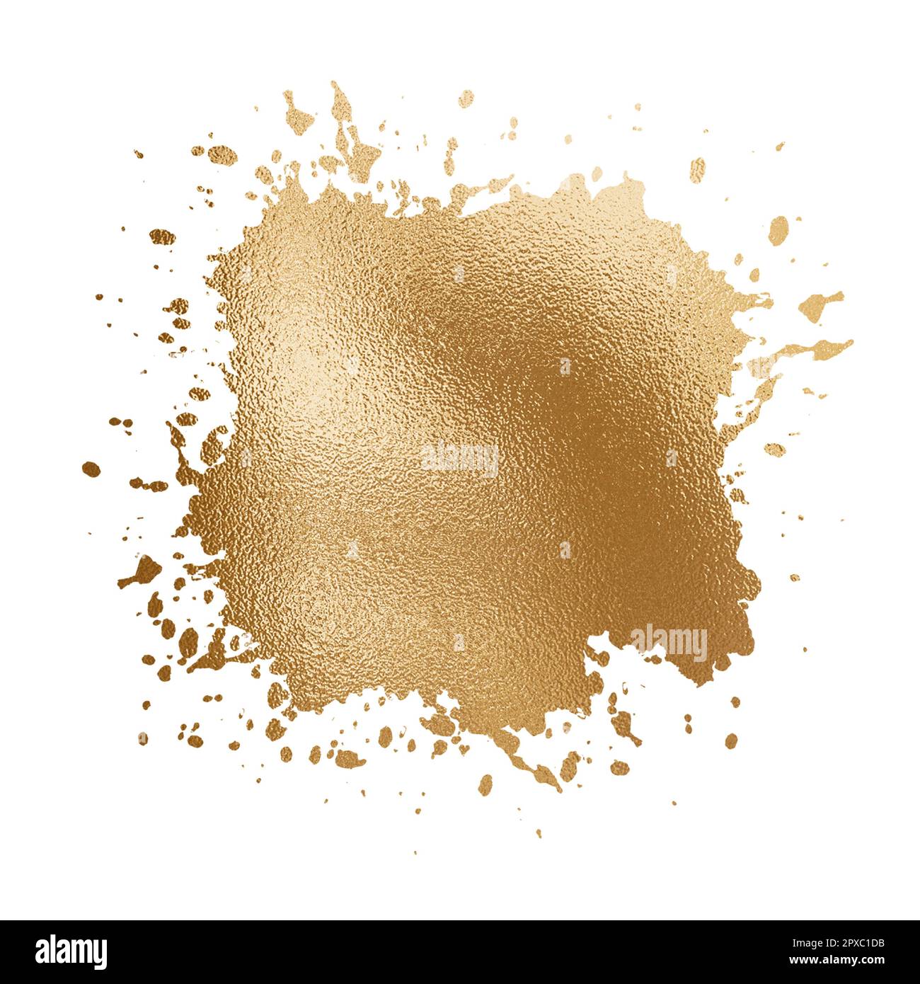 Luxury gold splash, golden foil brush isolated Stock Photo