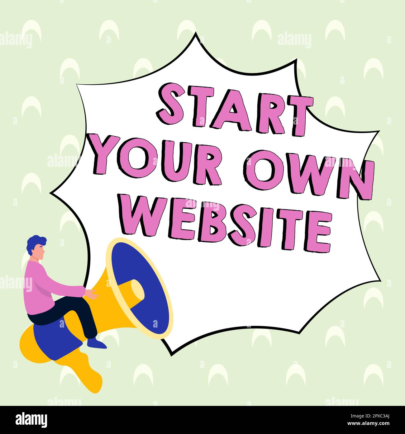 Sign displaying Start Your Own Website, Business approach serve as Extension of a Business Card a Personal Site Stock Photo