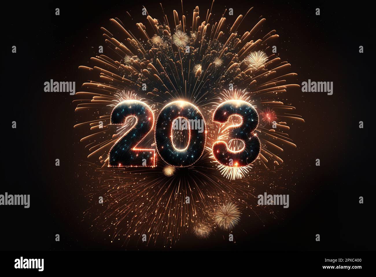 Happy New Year 2023, Fireworks Stock Photo - Alamy