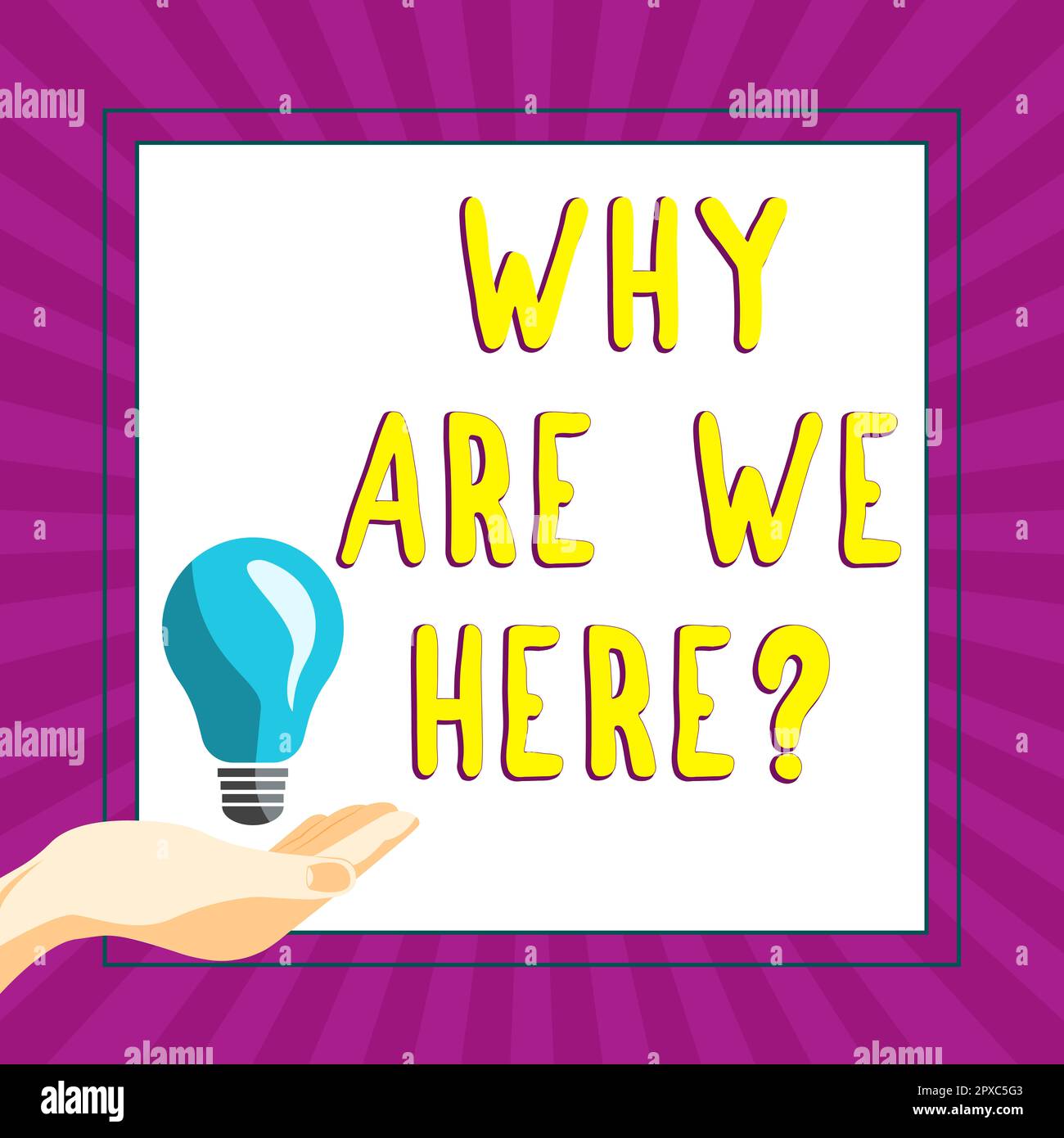 Hand writing sign Why Are We Here, Business overview Reasons to be ...