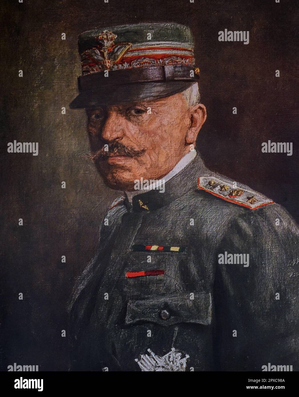 World War I. Italia at war. General Cadorna, commander-in-chief of the Italian armies Marshal of Italy Luigi Cadorna, OSML, OMS, OCI (1850–1928) was an Italian general, Marshal of Italy and Count most famous for being the Chief of Staff of the Italian Army from 1914-1917 of World War I. Stock Photo
