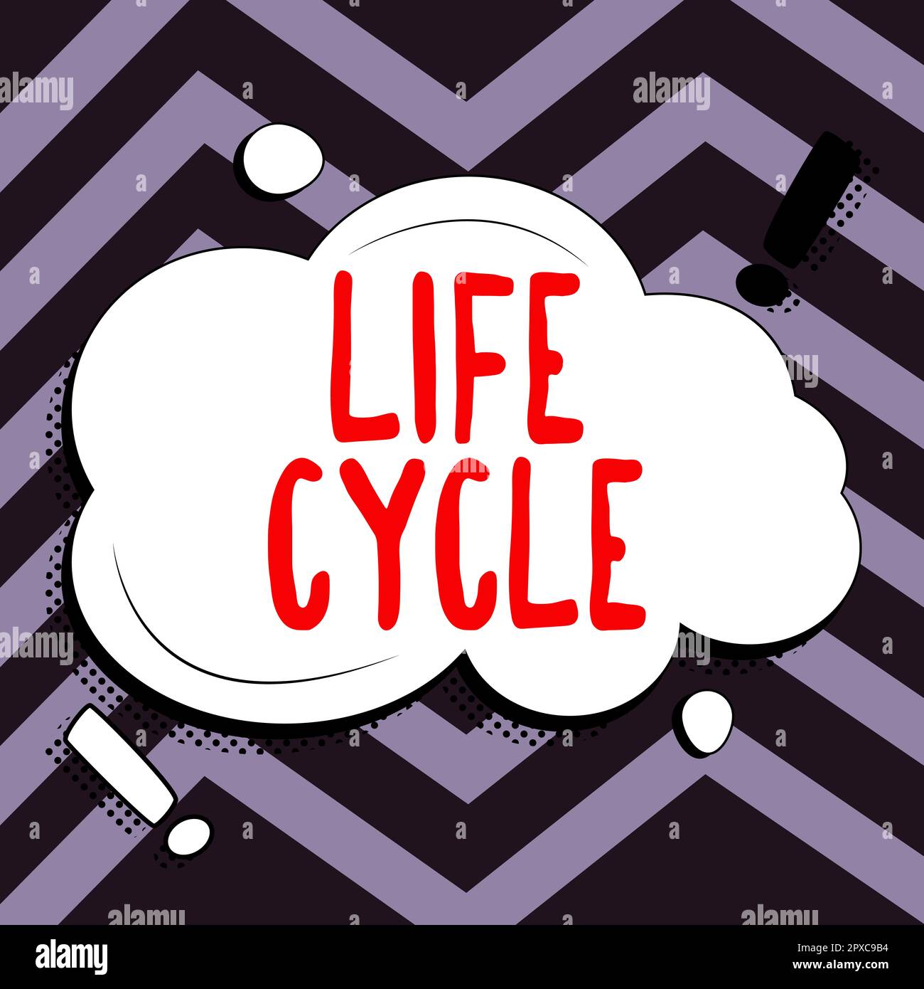 Conceptual caption Life Cycle, Business idea the series of changes in