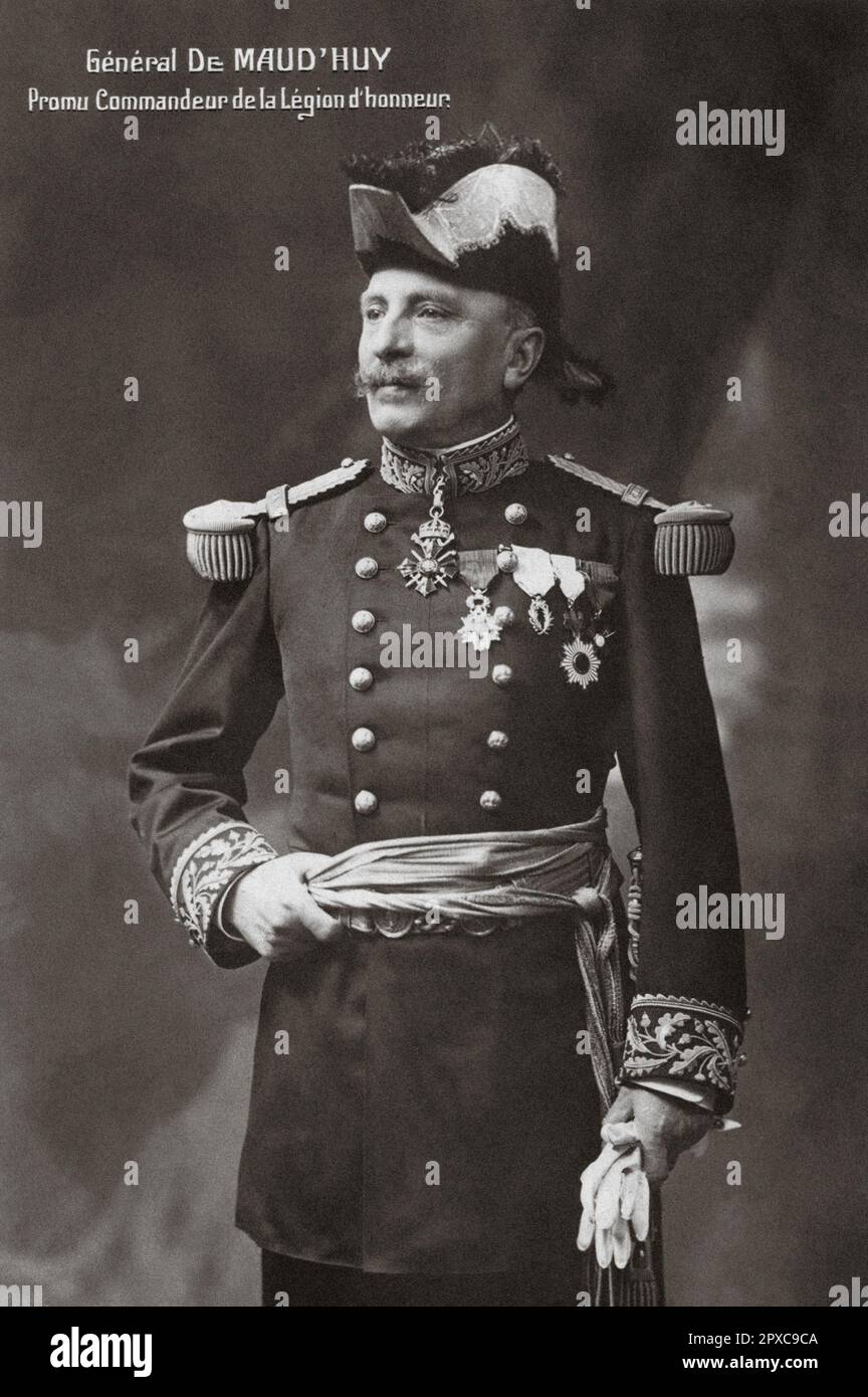 World War I. French general de Maud'huy.  Louis Ernest de Maud'huy (1857–1921) was a French World War I General and the first Chief of Scouts de France. Stock Photo