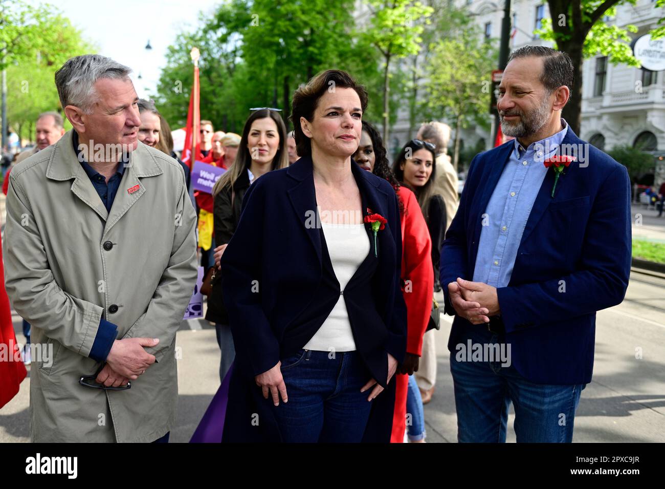 Vienna, Austria. 01 May 2023. SPÖ party leader Pamela Rendi-Wagner at ...