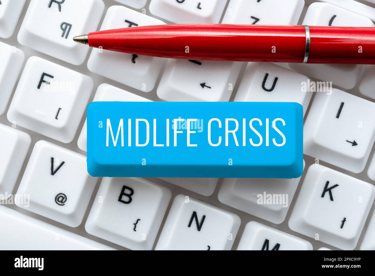 Sign displaying Midlife Crisis, Word for Software development technique Decomposing an application Stock Photo
