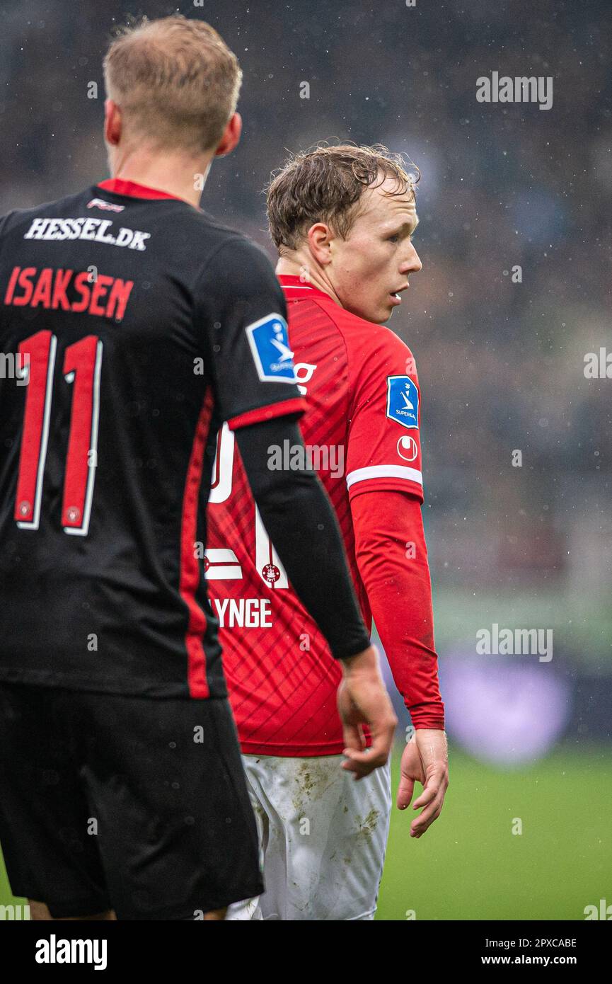 Herning, Denmark. 01st May, 2023. Anders Klynge (21) of Silkeborg IF seen during the 3F Superliga match between FC Midtjylland and Silkeborg IF at MCH Arena in Herning. (Photo Credit: Gonzales Photo/Alamy Live News Stock Photo