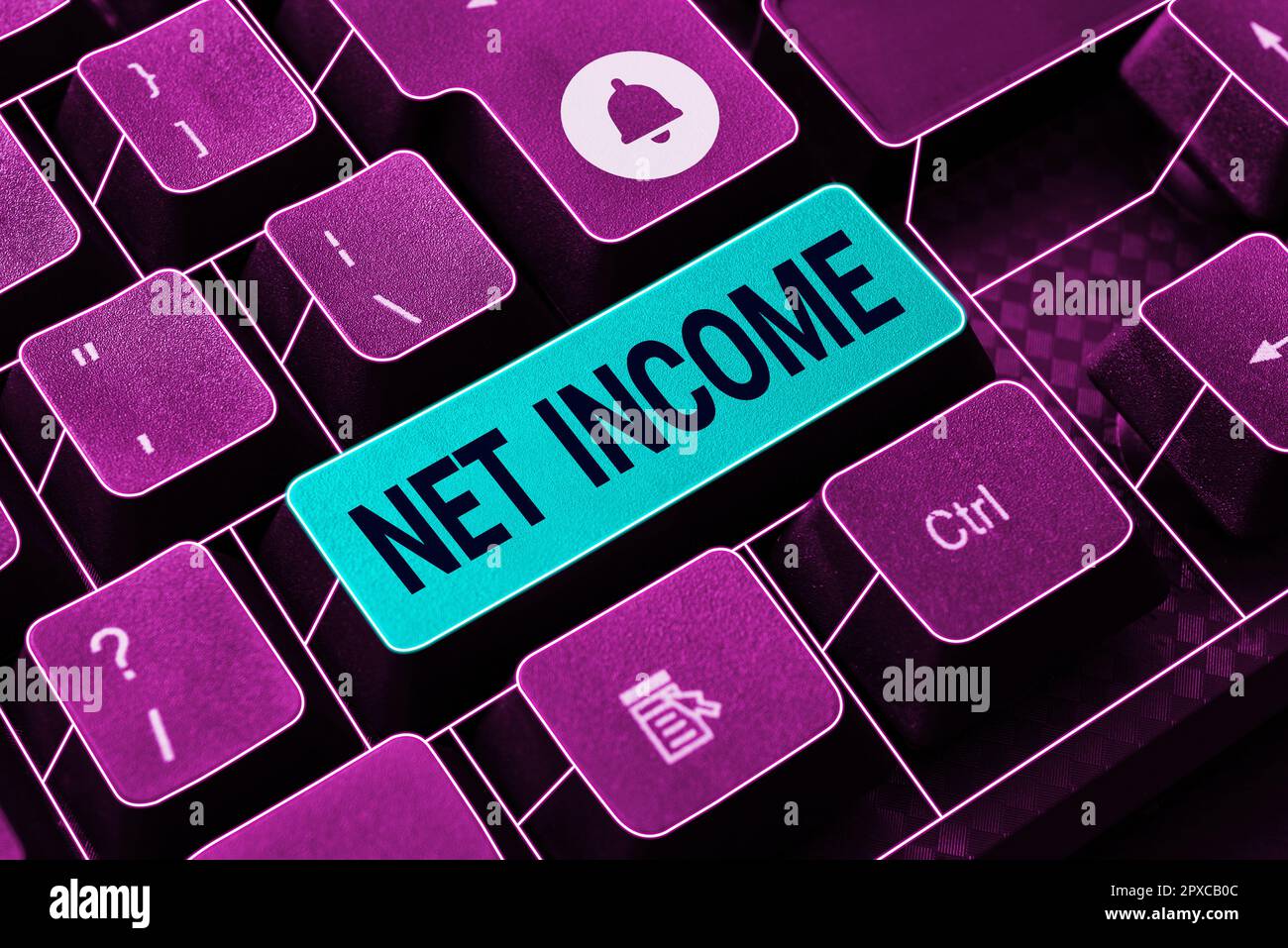 Net Income Sign Conceptual display Net Income, Word for the gross income remaining ...