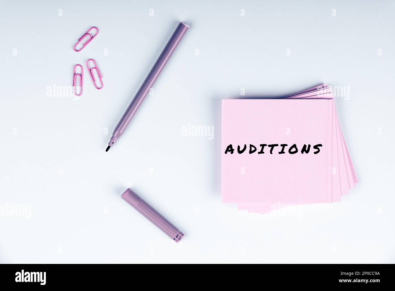 Hand writing sign Auditions, Business approach a trial performance to ...