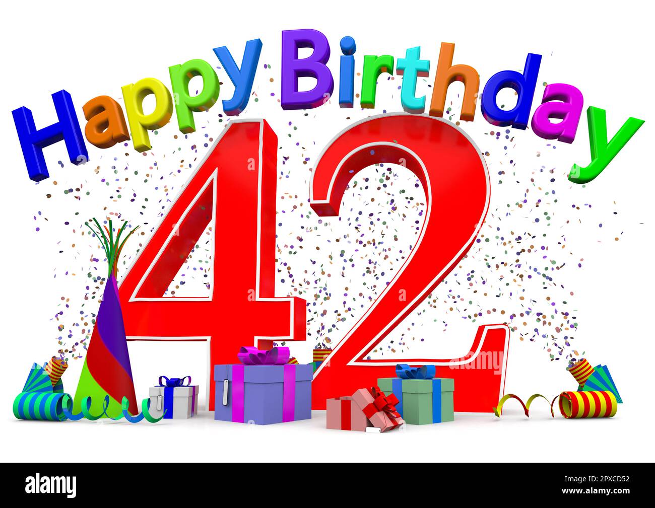 A Big Number With Presents Confetti And The Lettering Happy Birthday a-big-number-with-presents-confetti-and-the-lettering-happy-birthday
