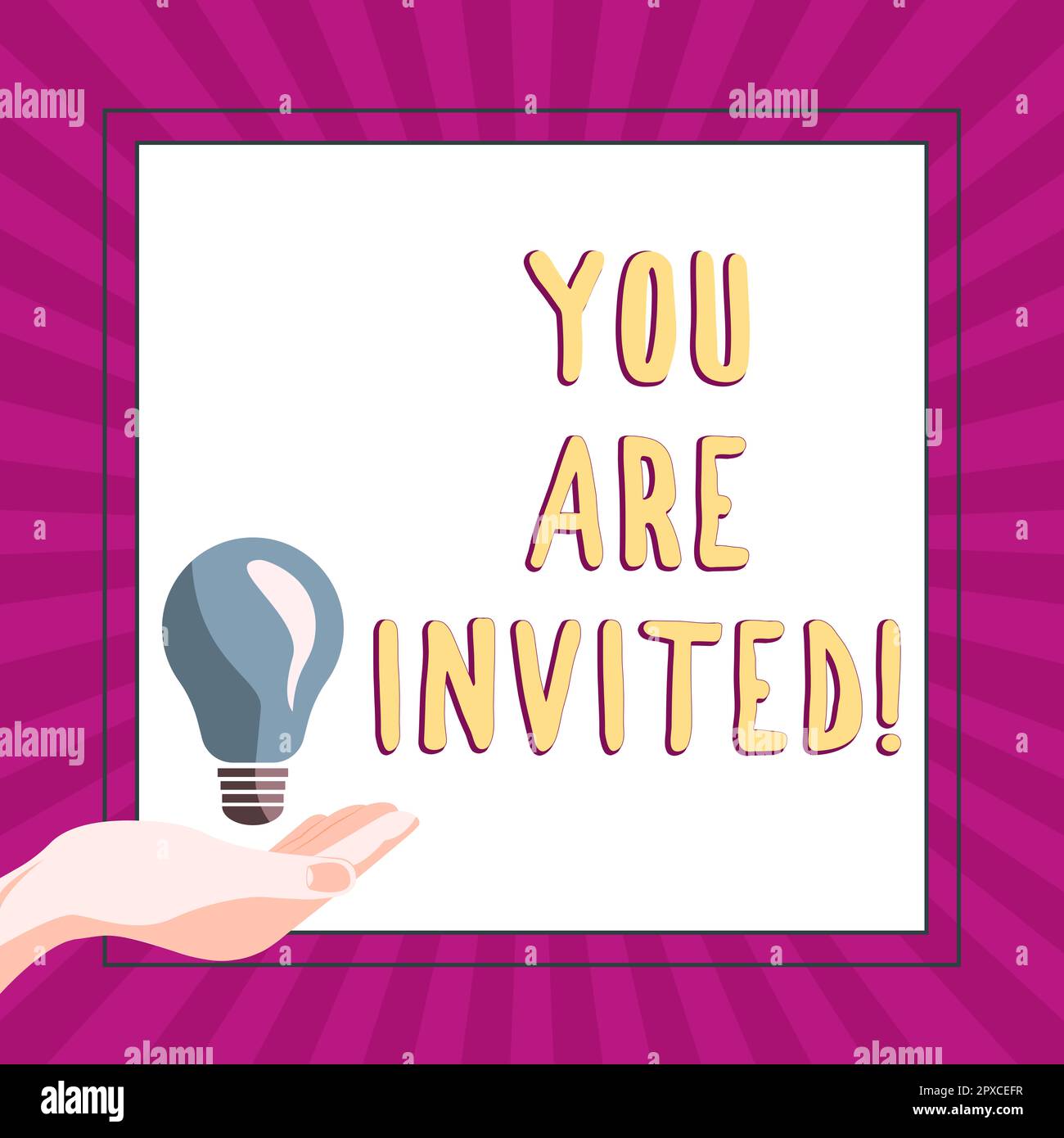 To Invite Sign Hand writing sign You Are Invited, Business approach Receiving and ...