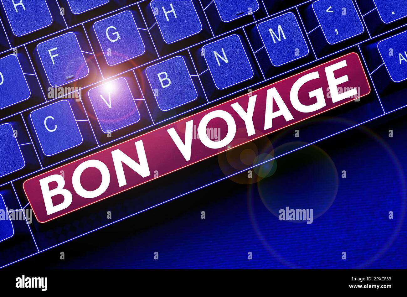 Conceptual display Bon Voyage, Concept meaning Used express good wishes