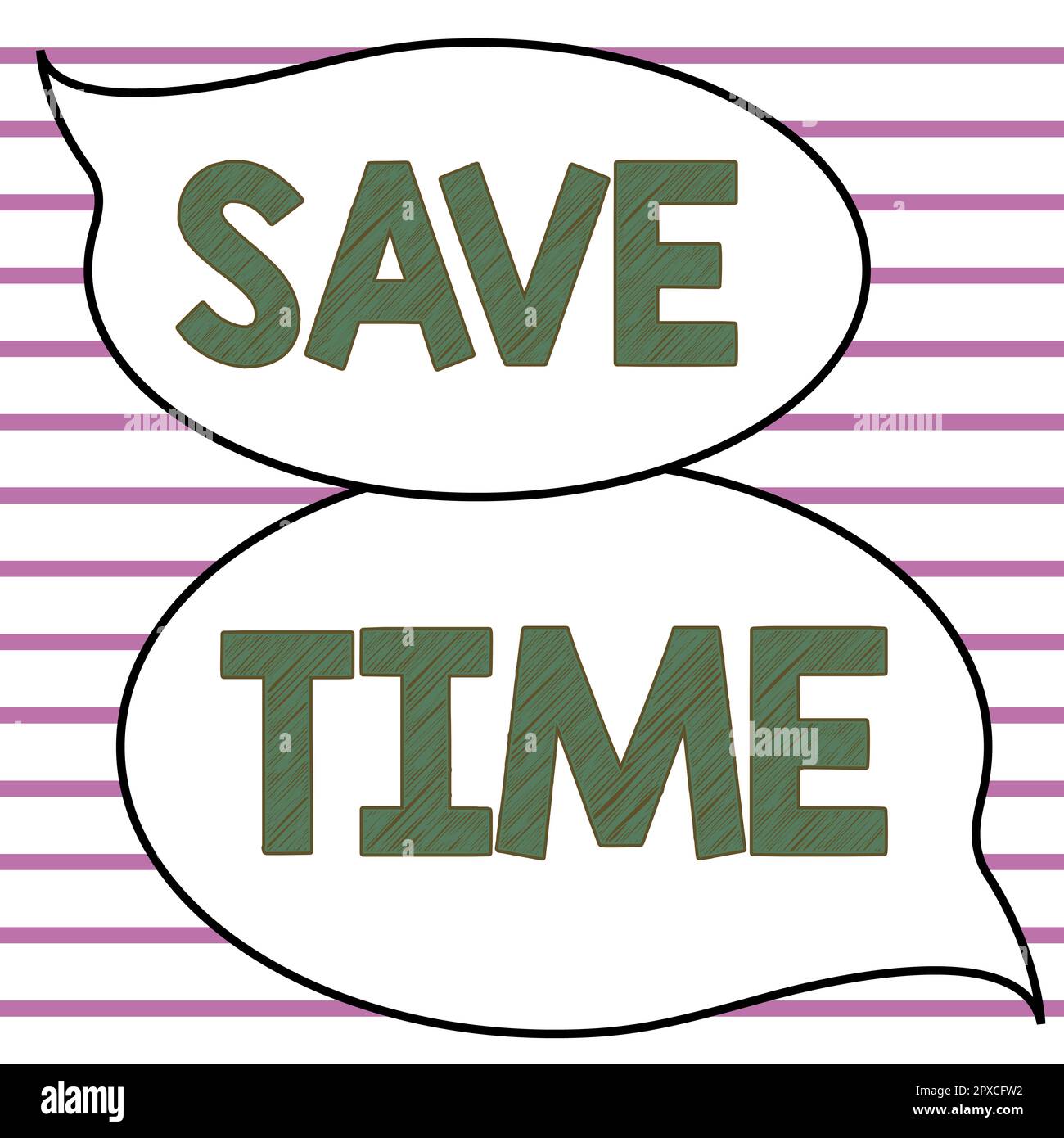 Text caption presenting Save Time, Concept meaning to do something more efficiently such that
