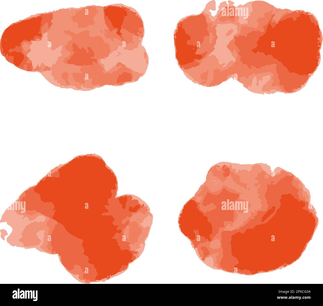 Bright abstract watercolor stains set Stock Vector