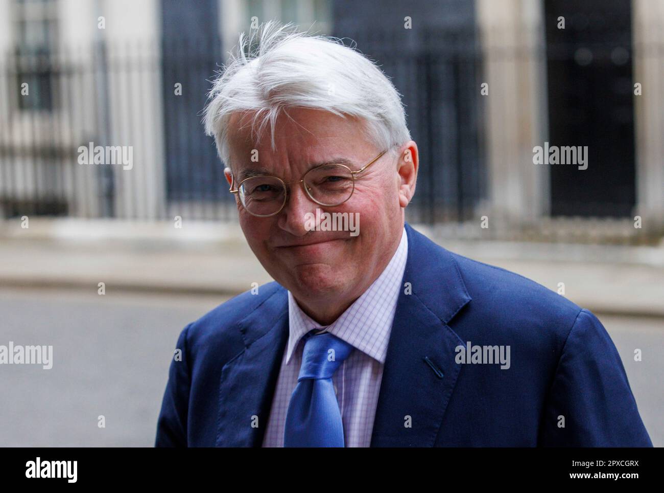London, UK. 2nd May, 2023. Andrew Mitchell, Minister of State (Development and Africa), leaves the weekly Cabinet meeting. Credit: Karl Black/Alamy Live News Stock Photo