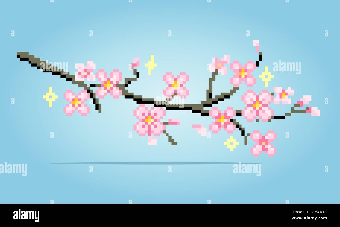 専用ページ。　八角フトマニ図flowerヒーリング❀ 8 bit pixel flower of Cherry blossom. japanese flowers for