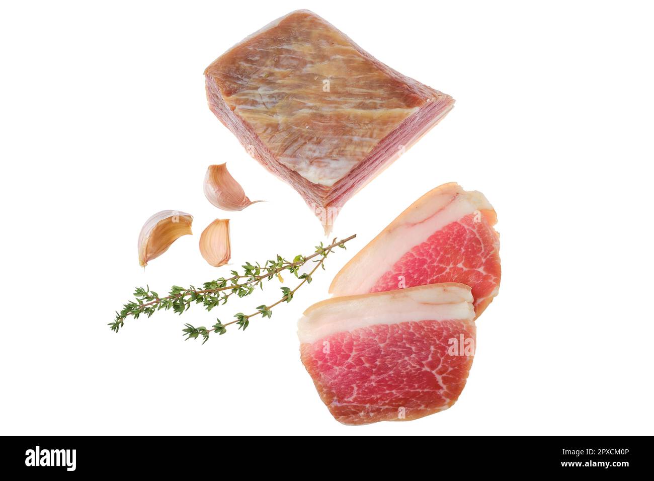 Top view of salted pork belly joint meat with lard Stock Photo Alamy