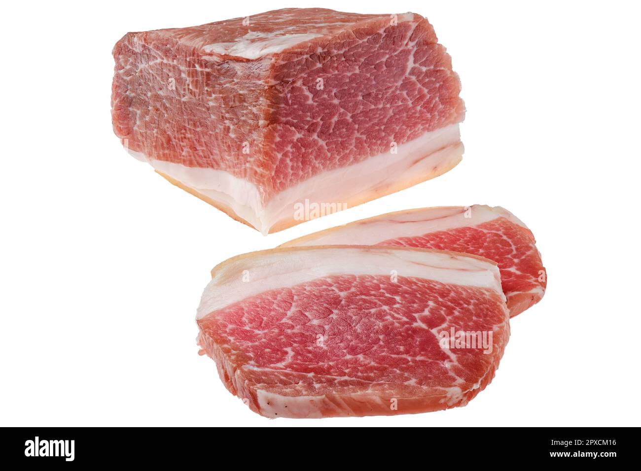 Salted pork belly joint meat with lard Stock Photo - Alamy